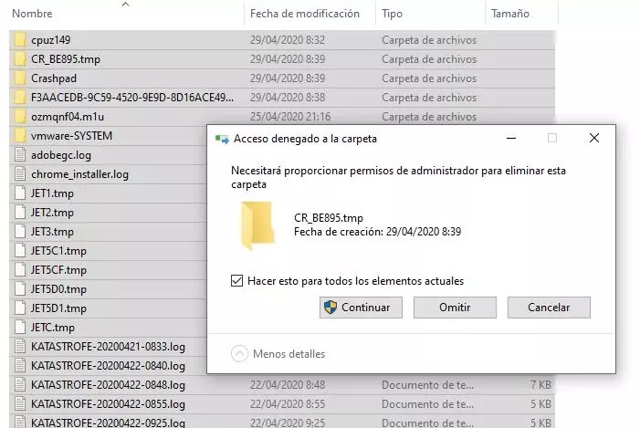 Borrar archivos temporales en Windows con el disco al 100%