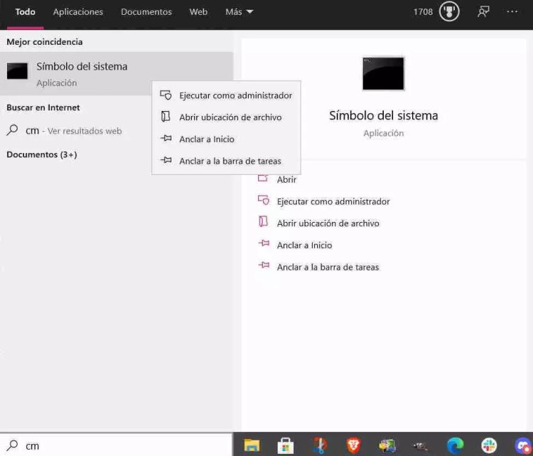 Simbolo Sistema Administrador