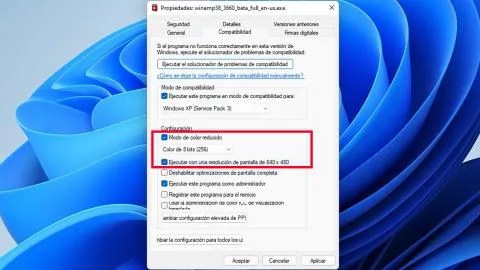 Compatibilidad aplicación antigua con Windows 11